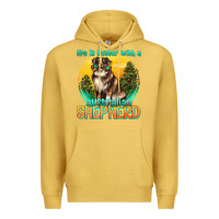 Antique Gold life is better with a australian shepherd Premium Hoodie - texasbilliewilder