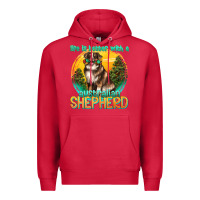 Cardinal life is better with a australian shepherd Premium Hoodie - texasbilliewilder