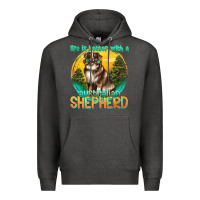 Charcoal Heather life is better with a australian shepherd Premium Hoodie - texasbilliewilder