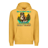 Mustard life is better with a australian shepherd Premium Hoodie - texasbilliewilder