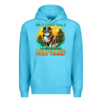 Ocean Blue life is better with a australian shepherd Premium Hoodie - texasbilliewilder