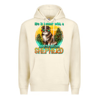 Sandshell life is better with a australian shepherd Premium Hoodie - texasbilliewilder