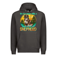 Smoke life is better with a australian shepherd Premium Hoodie - texasbilliewilder