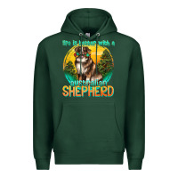 Sports Green life is better with a australian shepherd Premium Hoodie - texasbilliewilder