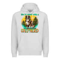 Dove Grey life is better with a australian shepherd Premium Hoodie - texasbilliewilder