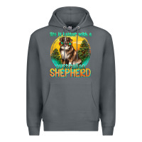Rock life is better with a australian shepherd Premium Hoodie - texasbilliewilder