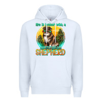 White life is better with a australian shepherd Premium Hoodie - texasbilliewilder