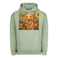 Pigment Oil Green golden retriever Urban Hoodie - Unal Design