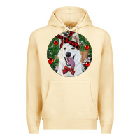 Pina Colada Christmas White Shepherd With Cowhide Premium Hoodie - RanaPortraitStore