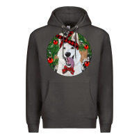 Smoke Christmas White Shepherd With Cowhide Premium Hoodie - RanaPortraitStore