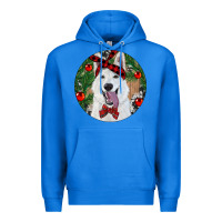 True Royal Christmas White Shepherd With Cowhide Premium Hoodie - RanaPortraitStore