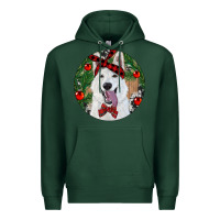 Sports Green Christmas White Shepherd With Cowhide Premium Hoodie - RanaPortraitStore