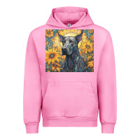 Fuchsia Pink great dane Urban Hoodie - Unal Design