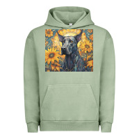 Pigment Oil Green great dane Urban Hoodie - Unal Design