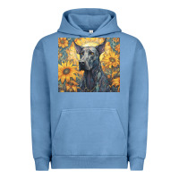 Pigment Pebble Blue great dane Urban Hoodie - Unal Design