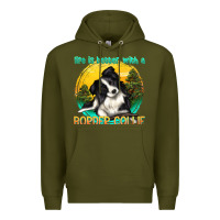 Army Green life is better with a border collie Premium Hoodie - texasbilliewilder