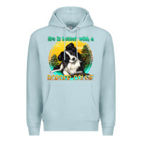 Blue Mist life is better with a border collie Premium Hoodie - texasbilliewilder