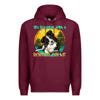 Burgundy life is better with a border collie Premium Hoodie - texasbilliewilder