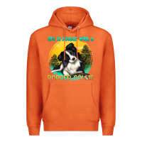 Carrot life is better with a border collie Premium Hoodie - texasbilliewilder