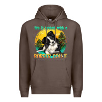 Coffee life is better with a border collie Premium Hoodie - texasbilliewilder