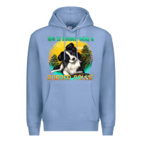 Colony Blue life is better with a border collie Premium Hoodie - texasbilliewilder