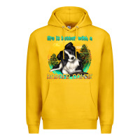 Lemon life is better with a border collie Premium Hoodie - texasbilliewilder