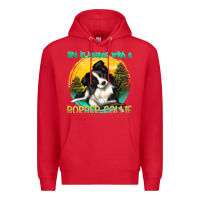 Red life is better with a border collie Premium Hoodie - texasbilliewilder