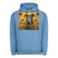 Pigment Pebble Blue greyhound Urban Hoodie - Unal Design