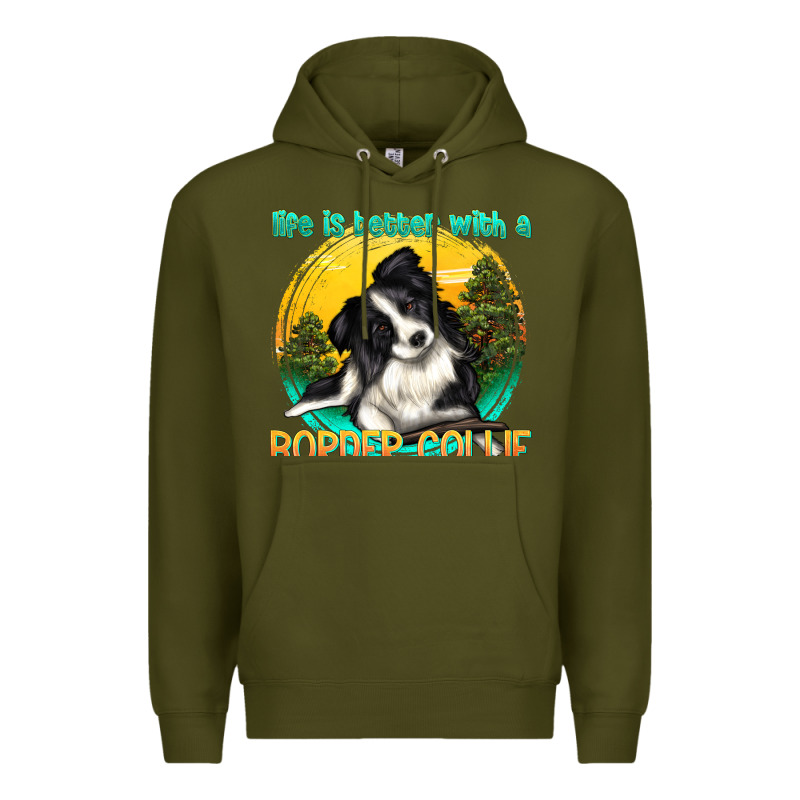 Life Is Better With A Border Collie Premium Hoodie by texasbilliewilder | Teevron