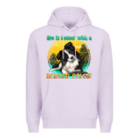 Lilac life is better with a border collie Premium Hoodie - texasbilliewilder