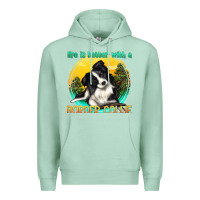 Seafoam life is better with a border collie Premium Hoodie - texasbilliewilder