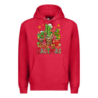 Cardinal christmas cactus merry cactmas Premium Hoodie - Zillion Design Studio