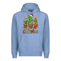 Colony Blue christmas cactus merry cactmas Premium Hoodie - Zillion Design Studio