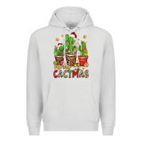 Dove Grey christmas cactus merry cactmas Premium Hoodie - Zillion Design Studio