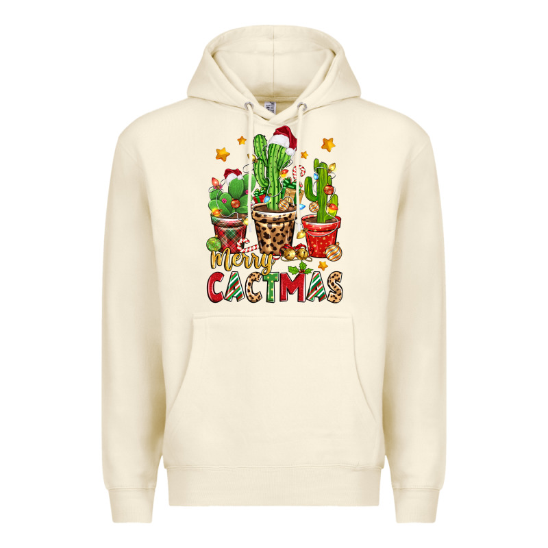 Christmas Cactus Merry Cactmas Premium Hoodie by Zillion Design Studio | Teevron