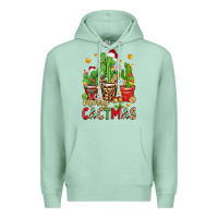 Seafoam christmas cactus merry cactmas Premium Hoodie - Zillion Design Studio
