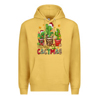 Antique Gold christmas cactus merry cactmas Premium Hoodie - Zillion Design Studio