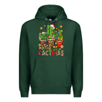 Sports Green christmas cactus merry cactmas Premium Hoodie - Zillion Design Studio