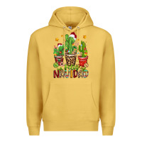 Antique Gold christmas cactus feliz navidad Premium Hoodie - Zillion Design Studio