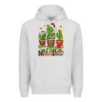 Dove Grey christmas cactus feliz navidad Premium Hoodie - Zillion Design Studio