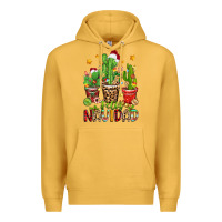 Mustard christmas cactus feliz navidad Premium Hoodie - Zillion Design Studio