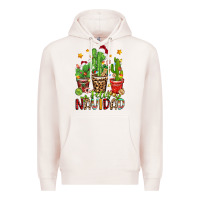 Pale Pink christmas cactus feliz navidad Premium Hoodie - Zillion Design Studio