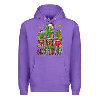Purple christmas cactus feliz navidad Premium Hoodie - Zillion Design Studio
