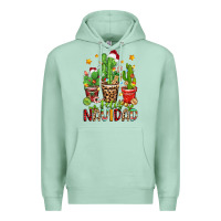 Seafoam christmas cactus feliz navidad Premium Hoodie - Zillion Design Studio