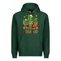 Sports Green christmas cactus feliz navidad Premium Hoodie - Zillion Design Studio