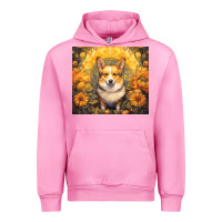 Fuchsia Pink pembroke welsh corgi Urban Hoodie - Unal Design