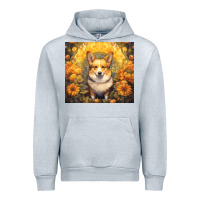 Heather Grey pembroke welsh corgi Urban Hoodie - Unal Design