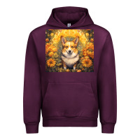 Mauve Wine pembroke welsh corgi Urban Hoodie - Unal Design