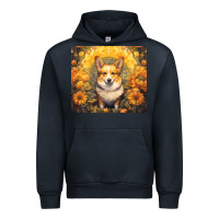 Navy pembroke welsh corgi Urban Hoodie - Unal Design