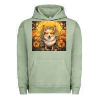 Pigment Oil Green pembroke welsh corgi Urban Hoodie - Unal Design